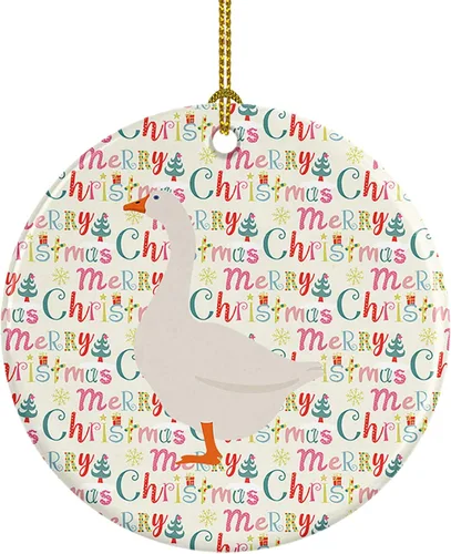 Vista 115 de Caroline's Treasures Adorno de cerámica de avestruz común para árbol de Navidad, decoración colgante para el hogar, Navidad, vacaciones, fiesta