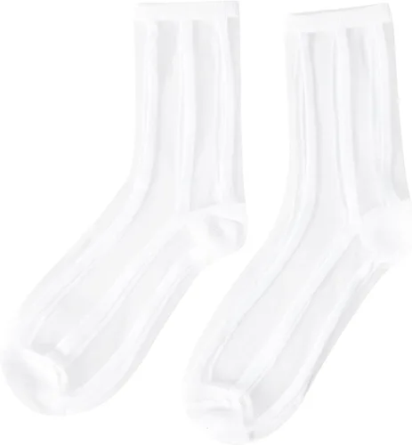 Vista 7 de Verdusa 5 pares de calcetines transparentes de malla a cuadros para mujer