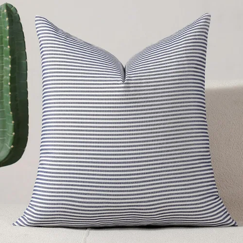 Vista 13 de vctops Fundas de almohada decorativas a cuadros azules de 12 x 20 pulgadas, funda de cojín lumbar de guingán para sofá, dormitorio