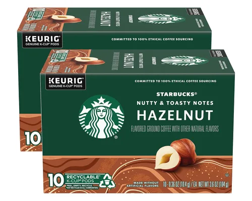 Vista 18 de Cápsulas de café K-Cup de Starbucks, café con sabor caliente o helado, caramelo, 10 cápsulas Keurig Cápsulas K-Cup 100% Arabica para cafeteras