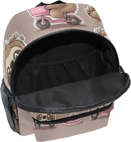 Vista 4 de Pfrewn Mochila preescolar para niños y niñas, con correa para el pecho, perezoso bebé, Classic