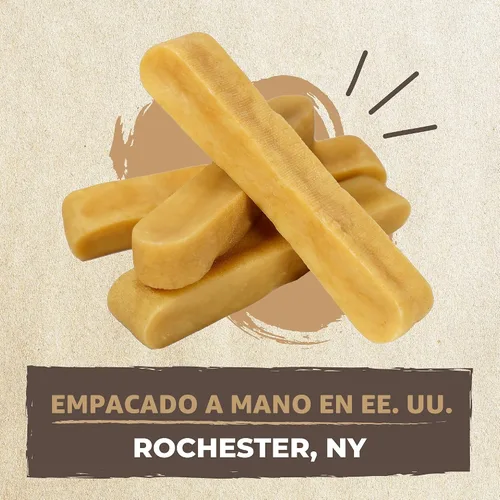 Vista 8 de Mighty Paw Golosinas masticables de queso Yak para perros Golosinas para mascotas 100% naturales de larga duración. Sin olor y excelentes