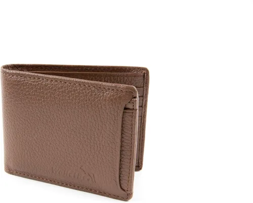 Vista 4 de WalletBe Billfold RFID Wallet de cuero para hombre Pebbled Marrón Cartera RFID