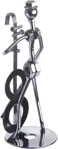 Vista 3 de Home Decor - Alambres y tornillos de hierro fundido, estatua/figura (reproductor de cello)