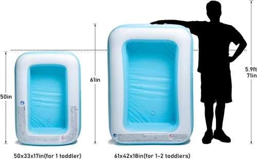Vista 5 de Piscina inflable para niños, centro de natación familiar para niños, piscina de tamaño completo para niños, adultos, piscina fácil de configurar