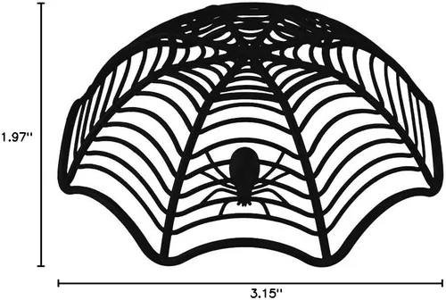 Vista 9 de Creative Spider Web Galleta Frutas Candy Plate Basket Bowl Halloween Funny Party Decor Negro