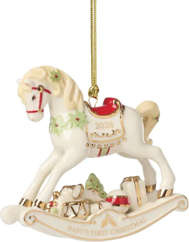 Vista 10 de Lenox 898583 2026 Adorno de sonajero navideño para bebés