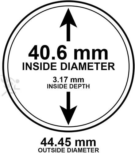 Vista 2 de (20) Air-tite H-40 - Cápsulas de soporte para monedas de ajuste directo para American Silver Eagles y 1 onza China Silver Panda Sterling por