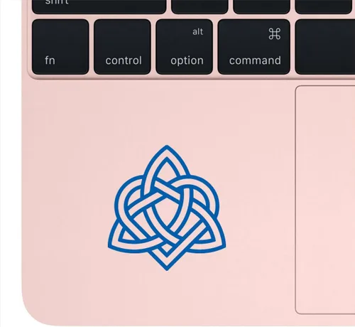 Vista 3 de Corazón celta triquetra nudo 1 (azul celeste) (juego de 2) calcomanías de vinilo impermeables de alta calidad para teléfono portátil, accesorio