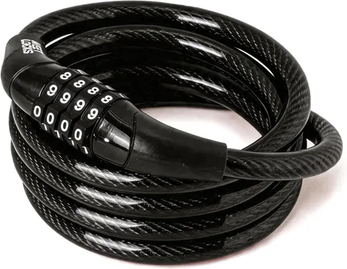 Vista 6 de MEETLOCKS Cerradura de cable de combinación con etiqueta de código