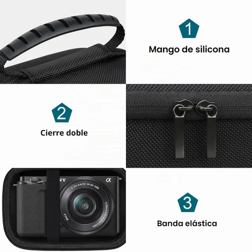 Vista 4 de Canboc - Funda de transporte para cámara digital sin espejo Sony ZV-E10