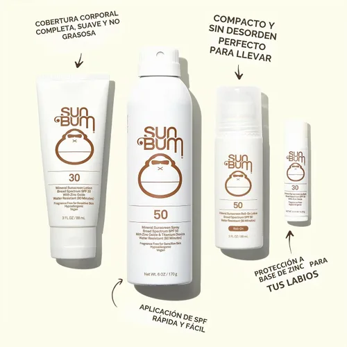 Vista 4 de Sun Bum Mineral SPF 50 Roll-On Sunscreen Body Lotion - Broad Spectrum Moisturizing Sunscreen with Vitamin E - Hawaii 104 Act Compliant