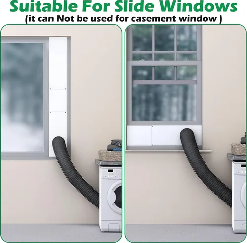 Vista 7 de Forestchill Kit de ventana de ventilación para secadora, kit de ventilación de ventana de 4 pulgadas con cubierta de ventilación de secadora, se