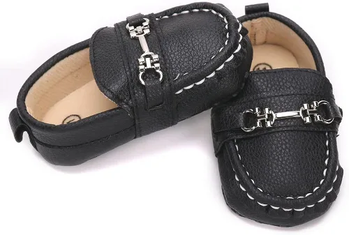 Vista 4 de LONSOEN Mocasines para bebés y niñas y niños mocasines para cuna Mocasín