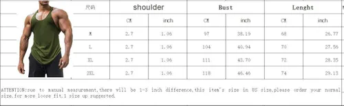 Vista 2 de Camisetas sin mangas de algodón para hombre, ajuste seco, gimnasio, culturismo, entrenamiento, fitness, sin mangas, musculares