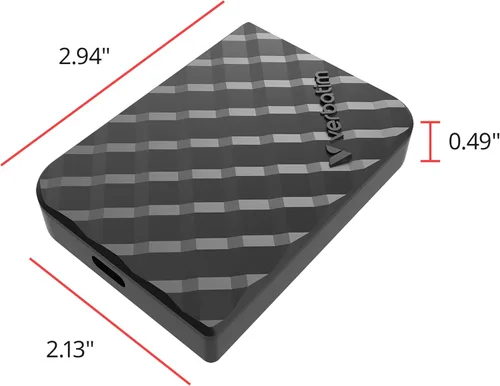 Vista 2 de Verbatim 2TB Store 'n' Go Mini Unidad externa de estado sólido USB 3.2 Gen 1 USB-C Conexión - Diamante Negro
