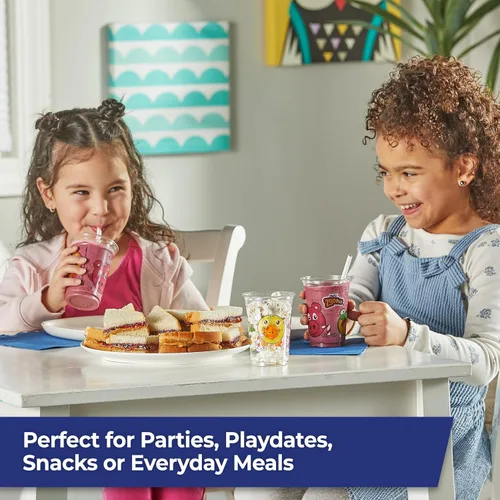 Vista 7 de Hefty Zoo Pals - Vasos de plástico con estampado de animales para fiestas de cumpleaños o uso diario, ideales para manos pequeñas, 25 unidades, 10