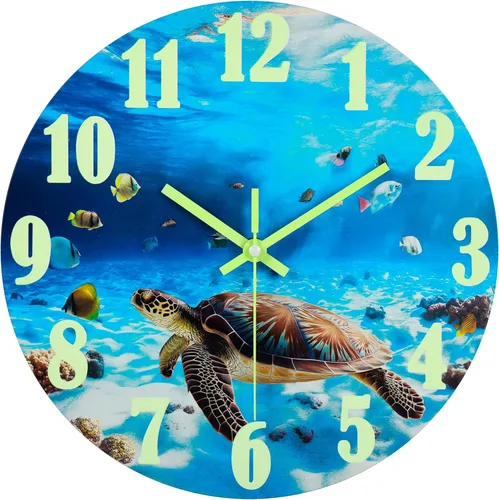 Vista 9 de jomparis Relojes al aire libre impermeable 12 pulgadas Galaxy Night Light Reloj de pared de vidrio para piscina patio baño 12''Sky