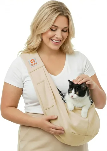 Vista 8 de TOMKAS - Transportador de perros estilo canguro para perros pequeños (negro, para mascotas de 2 a 7 libras)
