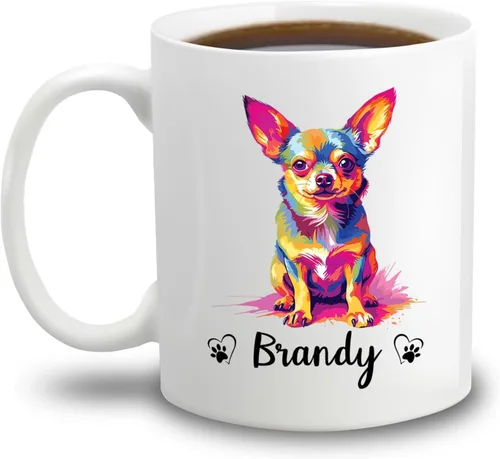 Vista 11 de Affenpinscher - Taza de café con nombre personalizado, regalo para perro, papá, perro, mamá, taza de cerámica blanca personalizada Affenpinscher