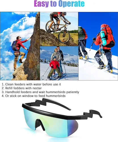 Vista 4 de Frienda 3 pares de lentes de sol retro semi sin montura de los años 80 y 90 s zigzag gafas de sol transparentes de colores para hombres y mujeres