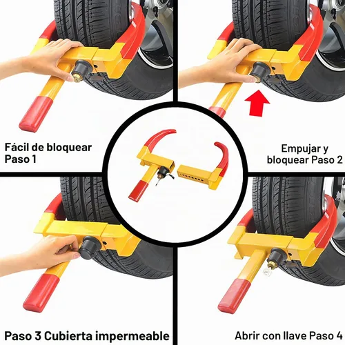 Vista 6 de KAYCENTOP Bloqueo Universal de Rueda, Bloqueo de Rueda de Seguridad para Remolque, Bloqueo de Neumático Antirrobo para Remolques, Carrito de Golf