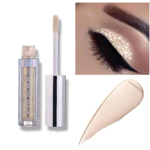Vista 17 de Sombra de ojos con purpurina, maquillaje para ojos líquido, brillante, colores claros, lápiz en barra brillante, de larga duración, impermeable, A102