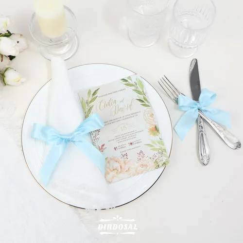 Vista 8 de Cinta de satén azul claro de 1 pulgada, cinta de seda de doble cara para bodas, ramo de novia, decoraciones de Navidad, manualidades, envoltura