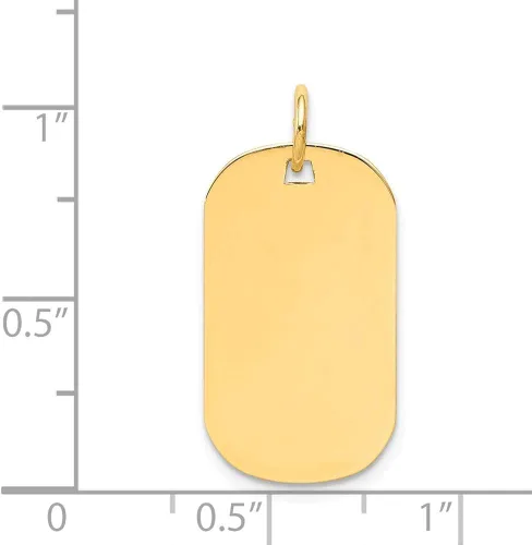 Vista 2 de Noble Collections - Abalorio de disco grabado para perro de oro amarillo de 14 quilates