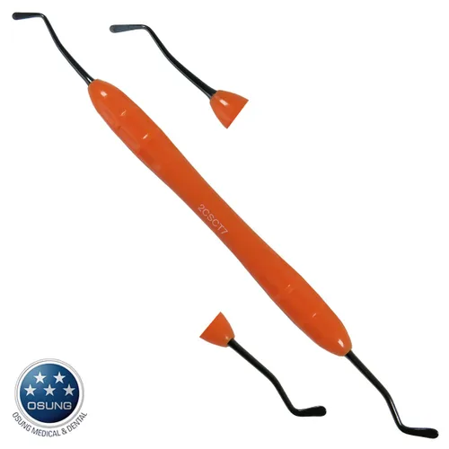 Vista 4 de OSUNG Instrumento compuesto dental, mango de agarre suave, 2CSCT7, 2 piezas