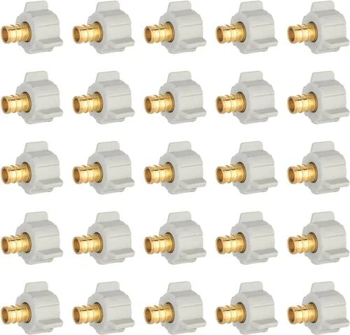 Vista 19 de Adaptador recto giratorio EFIELD 1/2" Pex X 7/8" BC (Ballcock) Tubería de latón PEX FittingsAdaptador recto giratorio de tuerca
