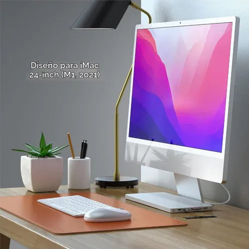 Vista 6 de Satechi Slim Dock para iMac de 24 pulgadas, carcasa SSD M.2 sin herramientas, color plateado Puerto de datos USB-C, USB-A, 2 puertos USB 2.0