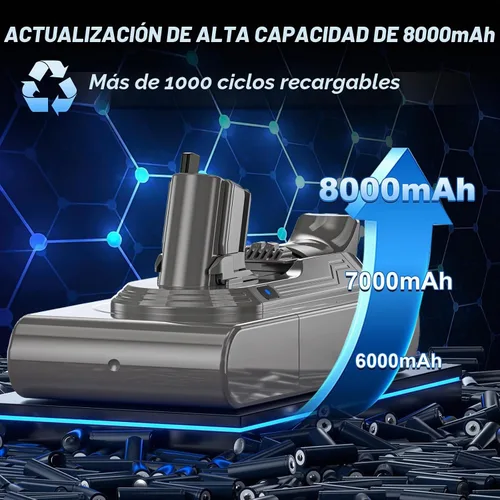 Vista 5 de Reemplazo de batería V11 de 8000 mAh compatible con Dyson V15 Botón Click in Installation Style Battery V11