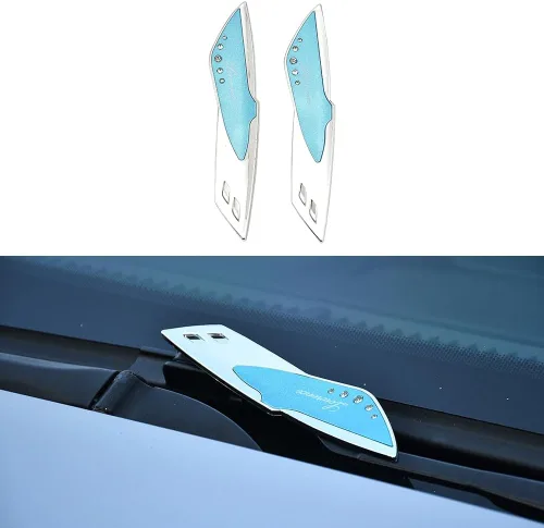 Vista 16 de JSCARLIFE 1 par de limpiaparabrisas de coche con soporte para parabrisas, limpiaparabrisas con alerón (Negro/2)