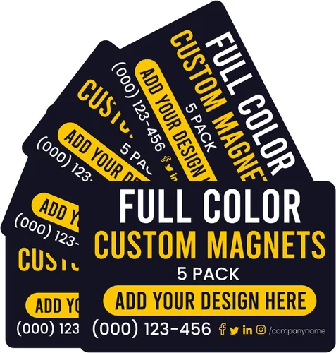 Vista 5 de Magnet Me Up Imán rectangular personalizado de 4 x 6 pulgadas, personalizable para negocios, publicidad, uso personal, regalos, elige tu texto