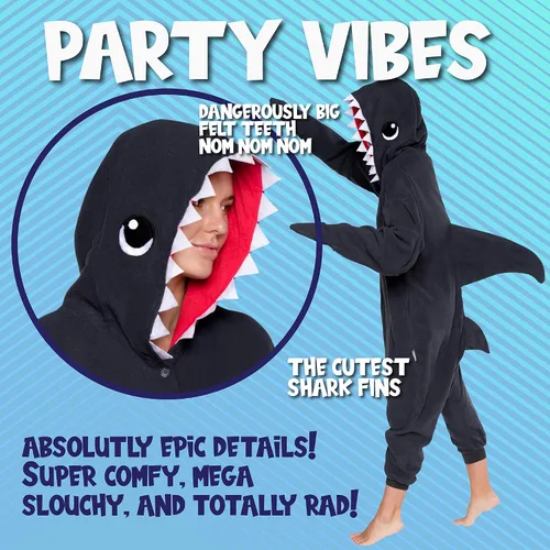 Vista 91 de Funziez! - Disfraz de Halloween para adultos, disfraz de animales y criaturas marinas, mameluco afelpado para cosplay, para mujeres y hombres