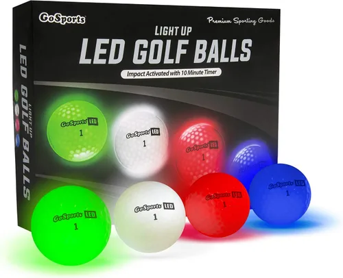 Vista 6 de GoSports Paquete de 12 pelotas de golf con luz LED, activadas por impacto con temporizador de 10 minutos
