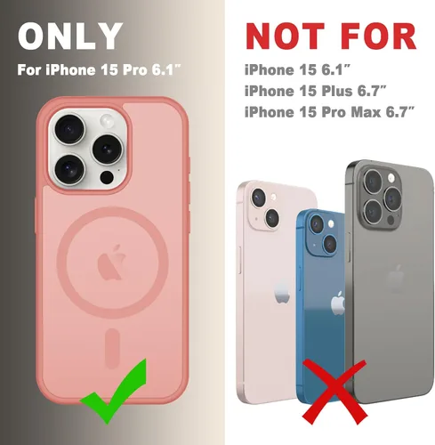 Vista 625 de Funda para Google Pixel 10 Pro XL, cubierta magnética mate, color negro Fit for MagSafe, Screen Protector included, Shockproof Military Grade