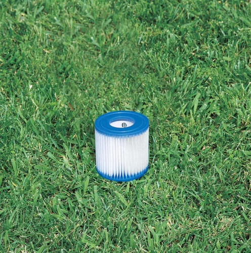 Vista 6 de Intex Juego de piscina sobre el suelo con marco de metal para 4 personas con tapón de drenaje, bomba de filtro y 6 cartuchos de filtro de repuesto