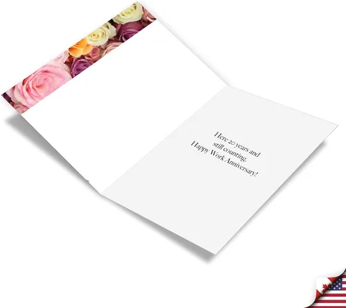 Vista 2 de NobleWorks Tarjeta de felicitación de 20º aniversario (compañero de trabajo) con sobre de 5 x 7 pulgadas para hombres, mujeres (1 tarjeta) 20 años