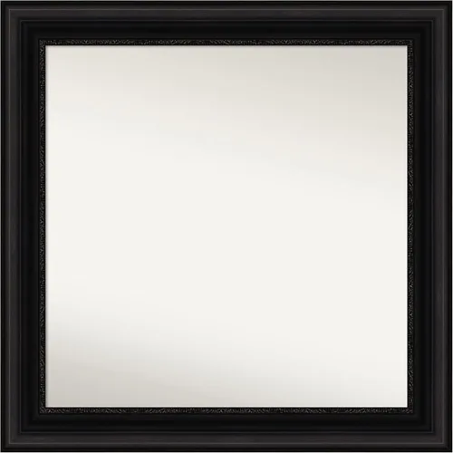 Vista 487 de Amanti Art Espejo personalizado, espejo de baño negro puente, espejo de pared o espejo de tocador de baño sobre el fregadero (26 x 26 pulgadas)