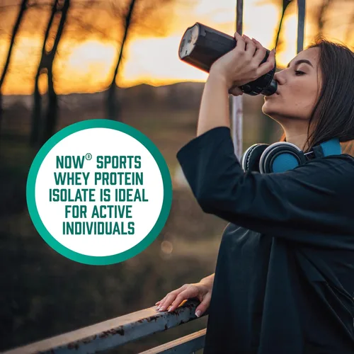 Vista 8 de NOW Sports polvo sin sabor de proteína de suero de leche, 1.2 libras