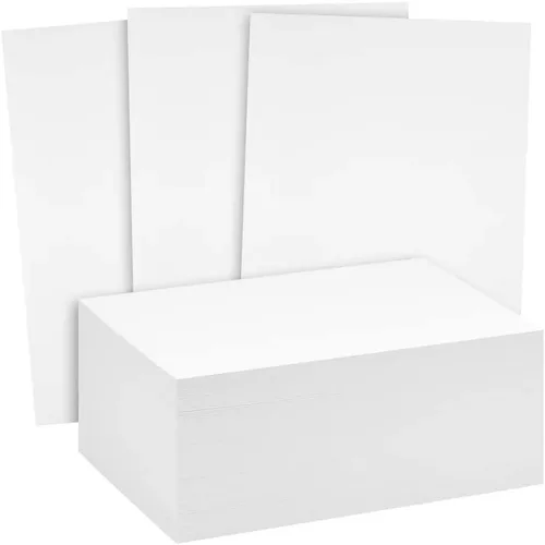 Vista 3 de Reskid Papel grueso de cartulina blanca, peso pesado, 110 libras, cartulina – Paquete de 100 (2 x 3.5 pulgadas)
