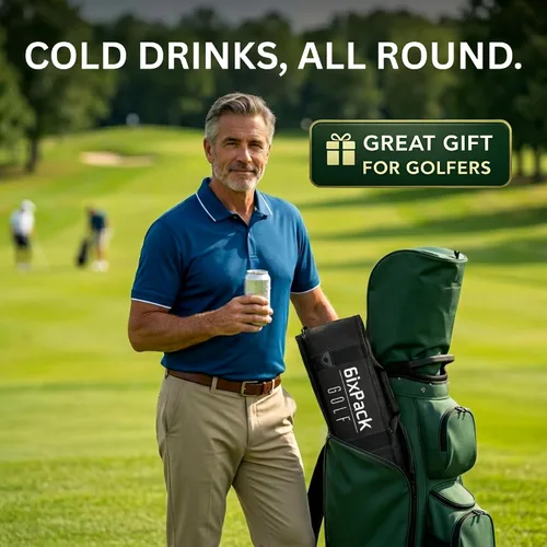 Vista 3 de Bolsa enfriadora de golf más 2 paquetes de hielo, aislamiento de celda cerrada HD que mantiene las bebidas frías durante horas, capacidad para 6