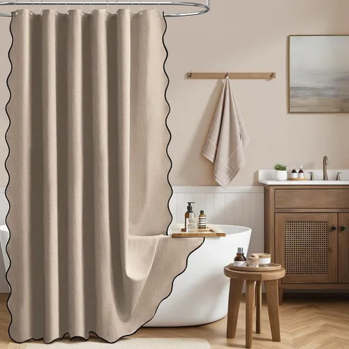 Vista 20 de BTTN Lino Crema Festoneado 36x72