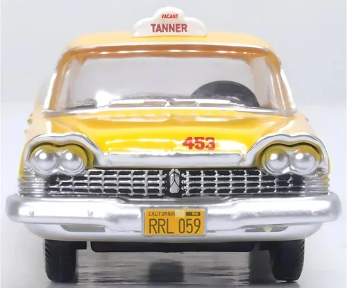 Vista 3 de Oxford Diecast 1959 Plymouth Belvedere Taxi Amarillo Tanner Yellow Cab Co. 1/87 (HO) Escala Diecast Modelo Coche 87PS59002