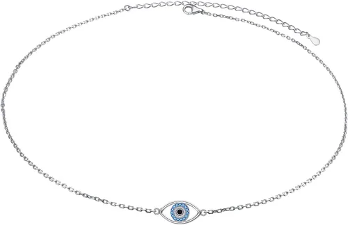 Vista 9 de S925 Sterling Silver Choker Dainty Adjustable Pendant Necklac for Women