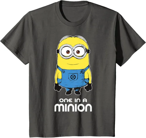 Vista 46 de Despicable Me Camiseta estampada Minions Bob One in A Minion Negro