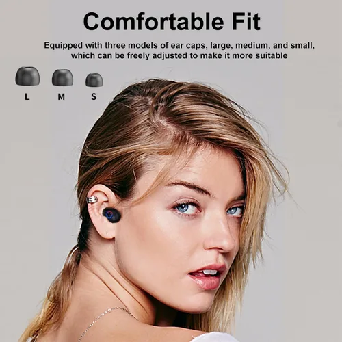 Vista 3 de Xmenha Auriculares inalámbricos invisibles pequeños deportivos auriculares para pequeños canales auditivos invisibles ocultos pequeños auriculares