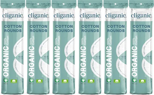 Vista 7 de Cliganic Redondas de algodón orgánico para cara, almohadillas